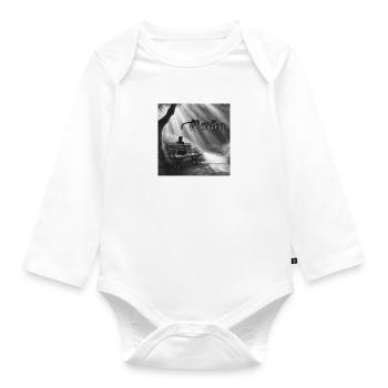 Warten - Baby Bio-Langarm-Body - Weiß - Vorne