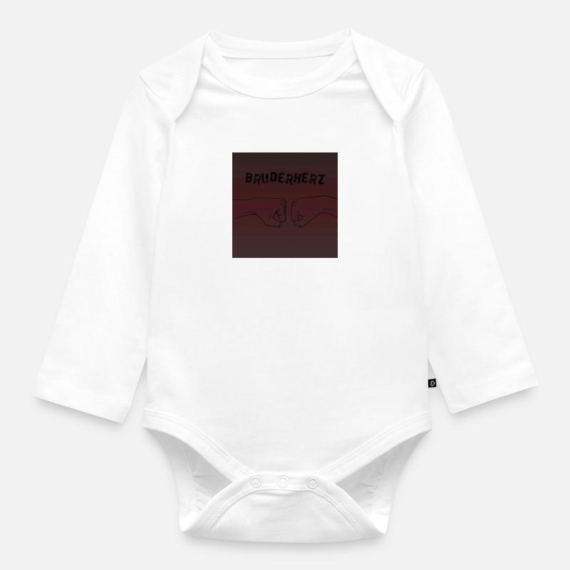 Cœur de frère - Body Bébé bio manches longues - blanc