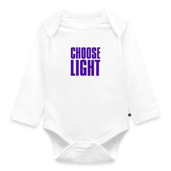 Scegli la luce - Body ecologico per neonato a manica lunga - bianco - Fronte