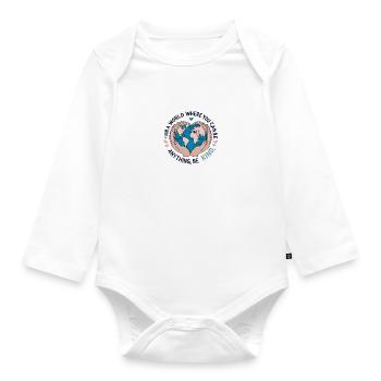 Be Kind World Heartfelt Compassion & Unity - Organic Longsleeve Baby Bodysuit - white - Front