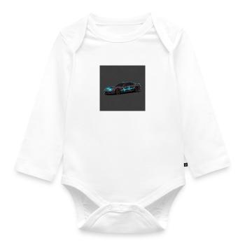 Performance meets design: The fascination of sports cars - Organic Longsleeve Baby Bodysuit - white - Front