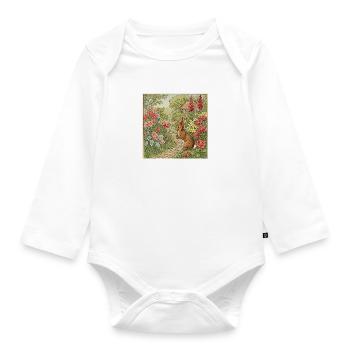 popular elements meshed together - Organic Longsleeve Baby Bodysuit - white - Front