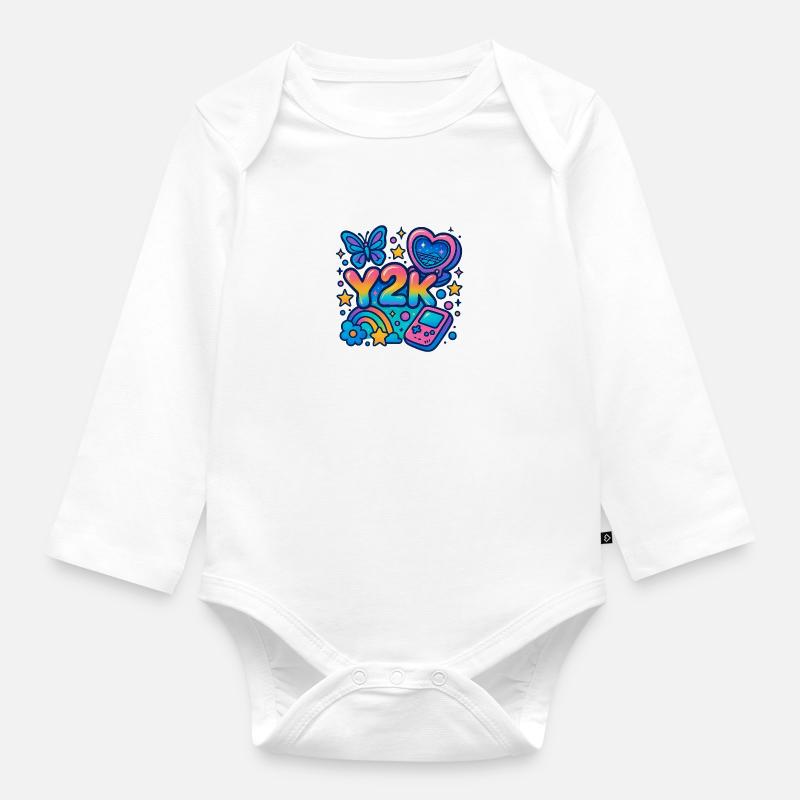 Y2K - Body Bébé bio manches longues - blanc