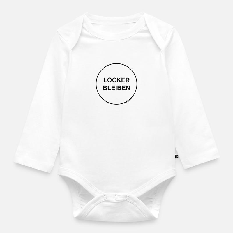 Locker bleiben! - Baby Bio-Langarm-Body - Weiß