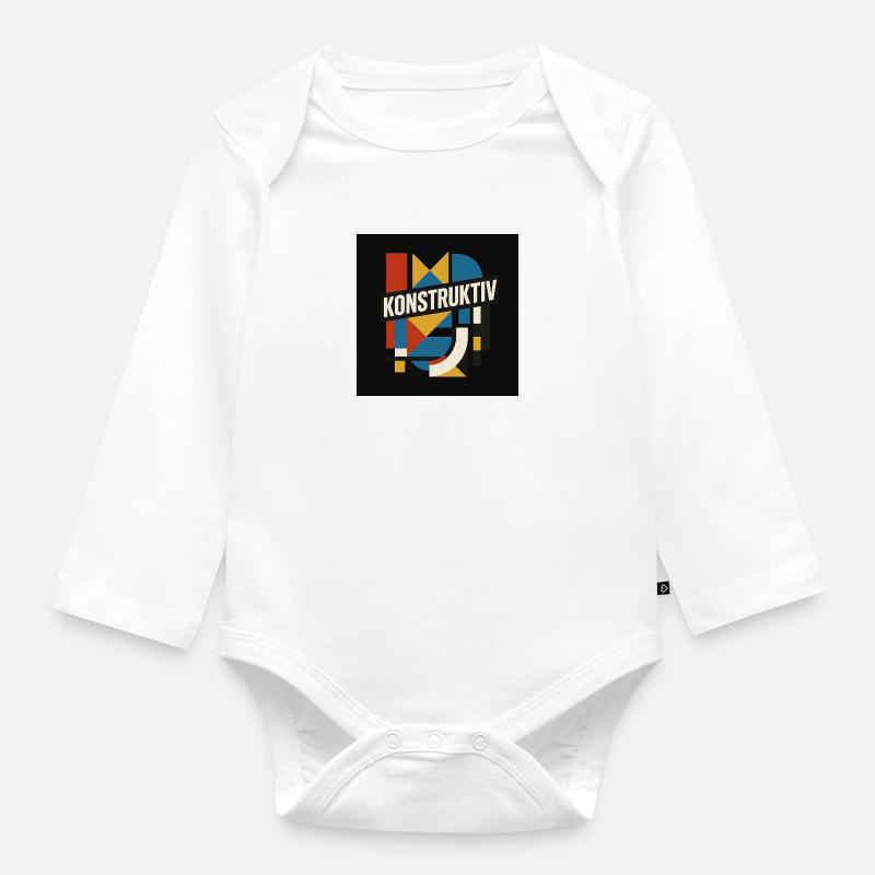 konstruktiv - Baby Bio-Langarm-Body - Weiß