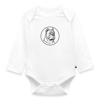 Cane Corso - Organic Longsleeve Baby Bodysuit - white - Front
