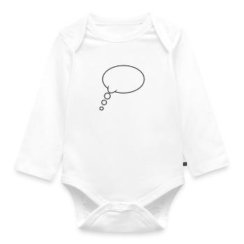 Thought Bubble Design - Organic Longsleeve Baby Bodysuit - white - Front