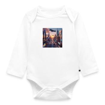 Kunst - Baby Bio-Langarm-Body - Weiß - Vorne