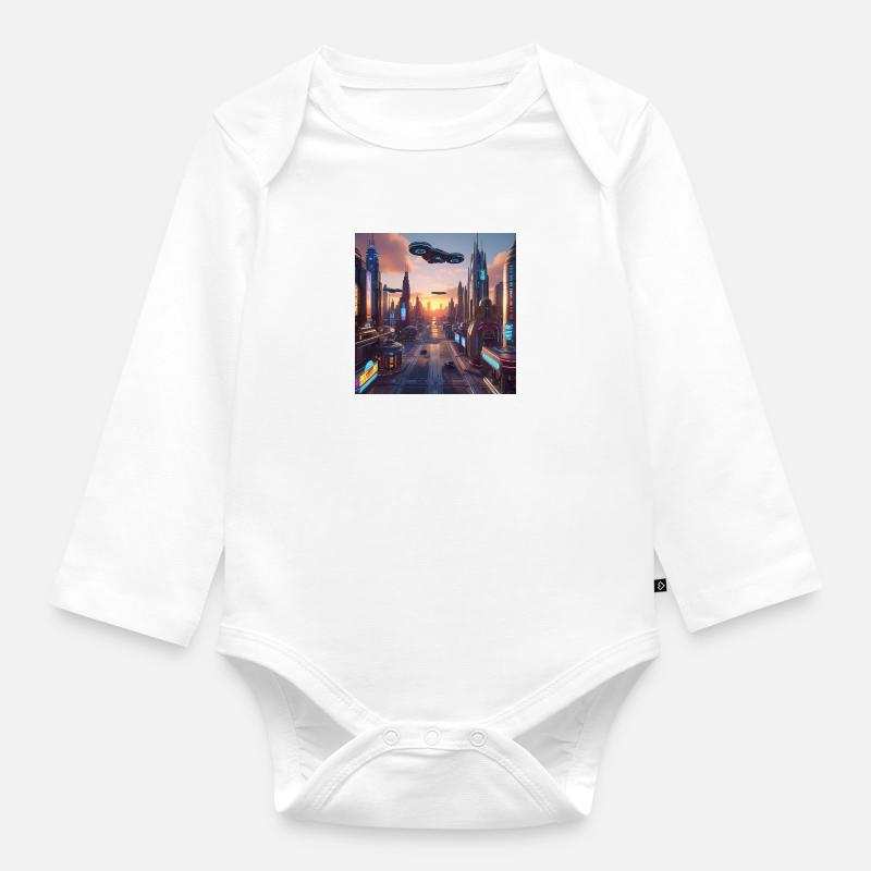 Kunst - Baby Bio-Langarm-Body - Weiß