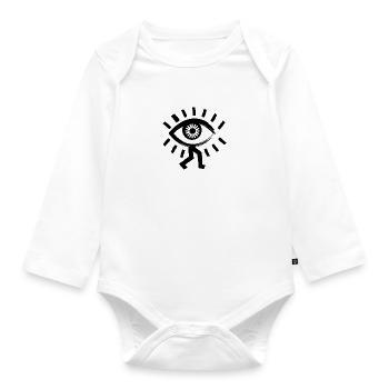 Walking OEI - Organic Longsleeve Baby Bodysuit - white - Front