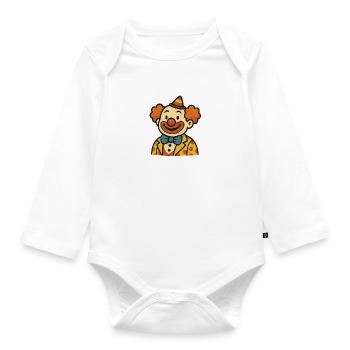 clown - Organic Longsleeve Baby Bodysuit - white - Front