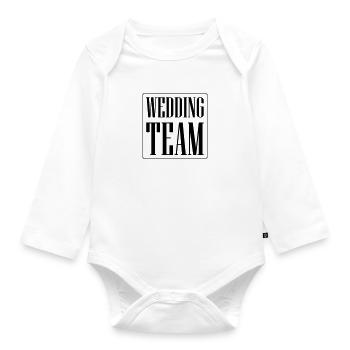 Wedding Team Hochzeit - Baby Bio-Langarm-Body - Weiß - Vorne