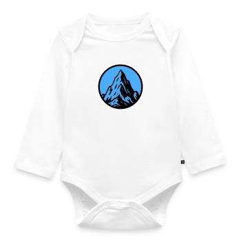 Mountain Icon Mountain Mountains - Organic Longsleeve Baby Bodysuit - white - Front