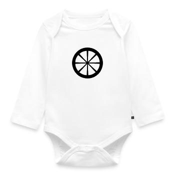 Rad - Kreis - Baby Bio-Langarm-Body - Weiß - Vorne