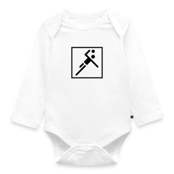 Handball - Baby Bio-Langarm-Body - Weiß - Vorne