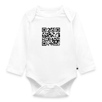 barcode3d - Baby Bio-Langarm-Body - Weiß - Vorne