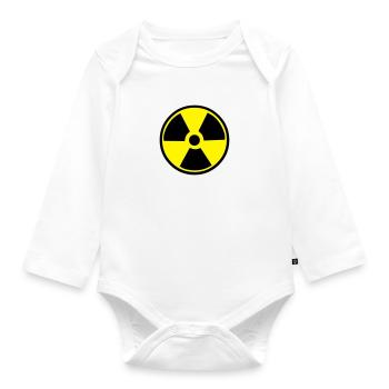 Radioactive Warning - Organic Longsleeve Baby Bodysuit - white - Front