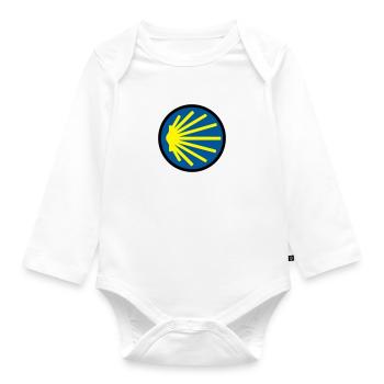 jakobsweg rund - Baby Bio-Langarm-Body - Weiß - Vorne