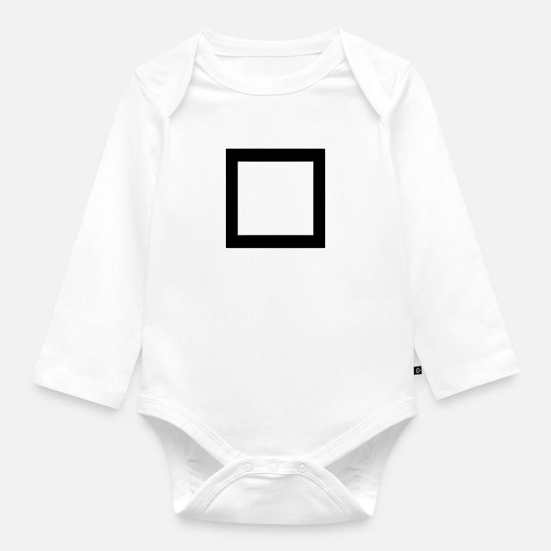 Rectangle - Body Bébé bio manches longues - blanc