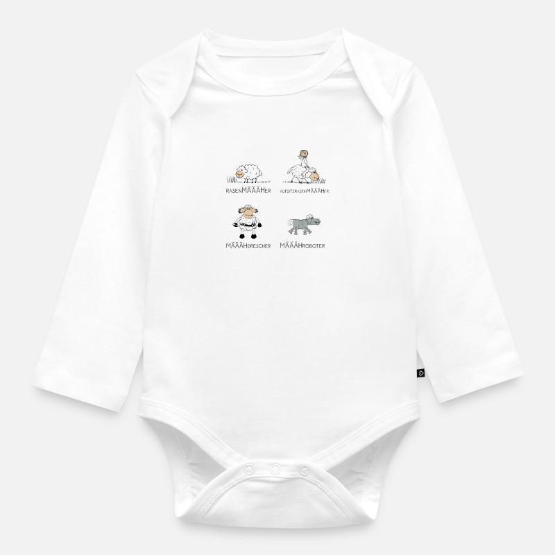 MÄÄÄHen - Baby Bio-Langarm-Body - Weiß