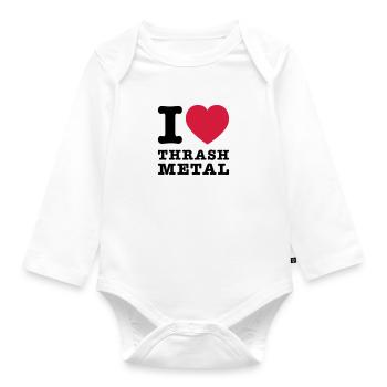 I Love Thrash Metal 2 - Baby Bio-Langarm-Body - Weiß - Vorne