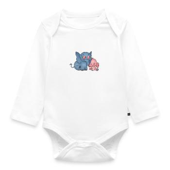 Ich Bin Der Grosse Bruder - Body Bébé bio manches longues - blanc - Devant