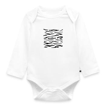 Tiger Stripes 1 - Body orgánico de manga larga para bebé - blanco - delante