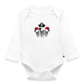 3 freunde party team crew pirat seeraeuber matrose - Baby Bio-Langarm-Body - Weiß - Vorne