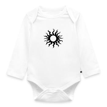 Sonne - Baby Bio-Langarm-Body - Weiß - Vorne