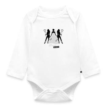 JGA - Bride security - Bride - Team - Teufel 2C - Organic Longsleeve Baby Bodysuit - white - Front
