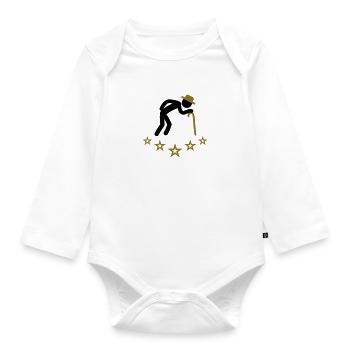 Old Man - Organic Longsleeve Baby Bodysuit - white - Front