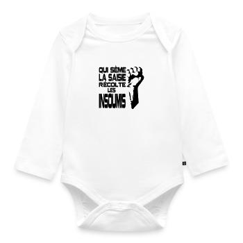 Sauen in die rebellischen Pflanzen - Baby Bio-Langarm-Body - Weiß - Vorne
