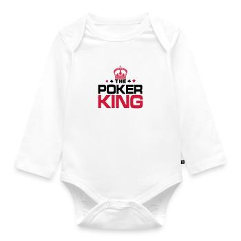 Poker King - Baby Bio-Langarm-Body - Weiß - Vorne