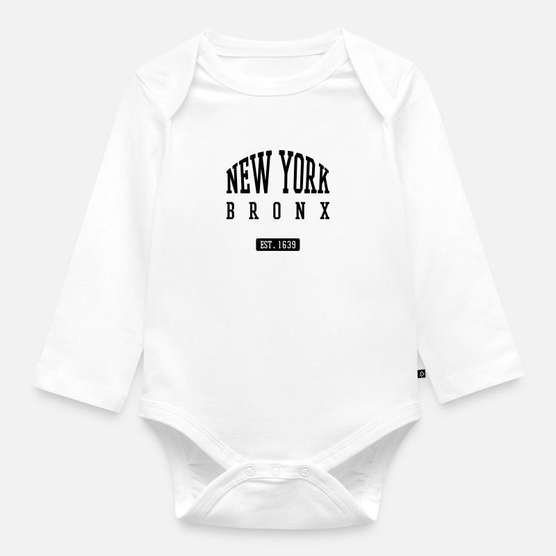 Bronx - Baby Bio-Langarm-Body - Weiß