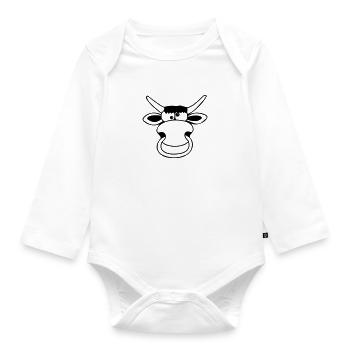 Dummer Bulle - Baby Bio-Langarm-Body - Weiß - Vorne