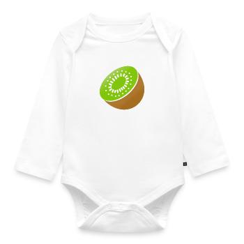 kiwi - Organic Longsleeve Baby Bodysuit - white - Front