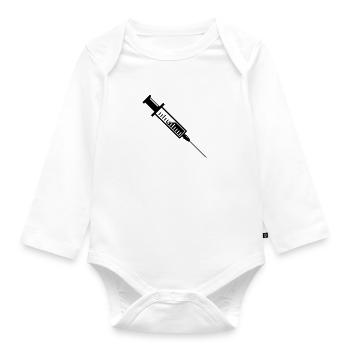 Spritze, ich bin durch! - Baby Bio-Langarm-Body - Weiß - Vorne