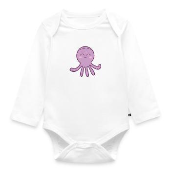 Octopus Octopus - Organic Longsleeve Baby Bodysuit - white - Front