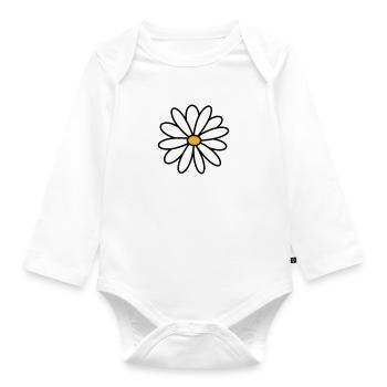 Daisy - Organic Longsleeve Baby Bodysuit - white - Front