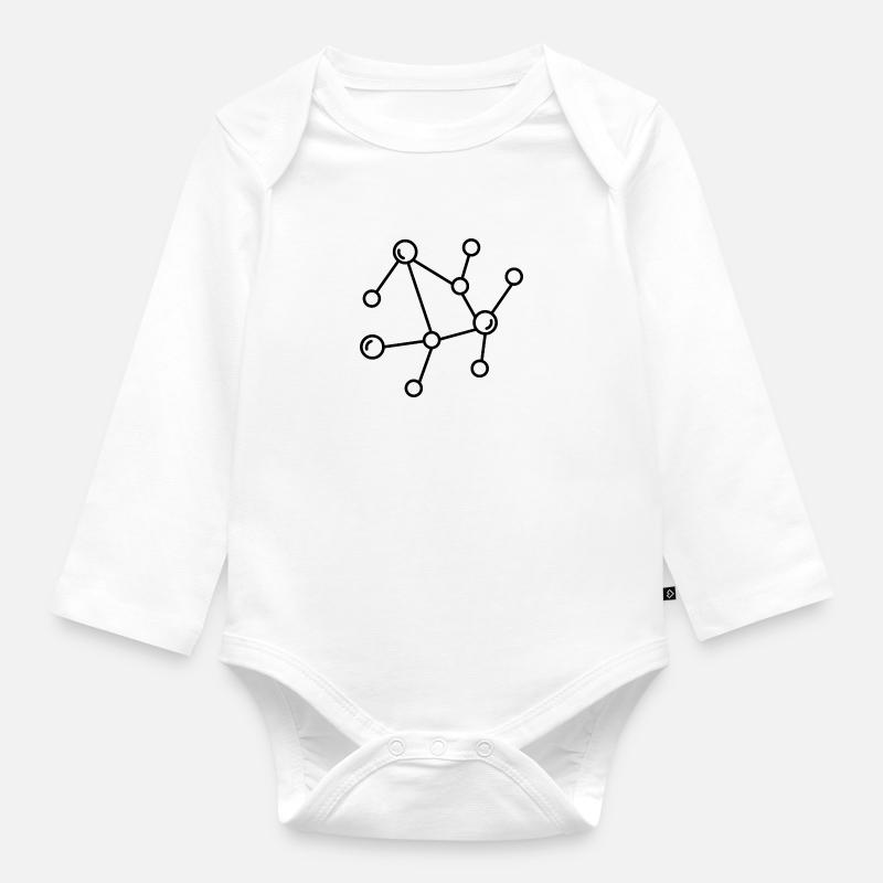 Molecule - Organic Longsleeve Baby Bodysuit - white