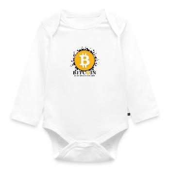Bitcoin Logo - Crypto Fan - Cryptocurrency Bitcoin - Body Bébé bio manches longues - blanc - Devant