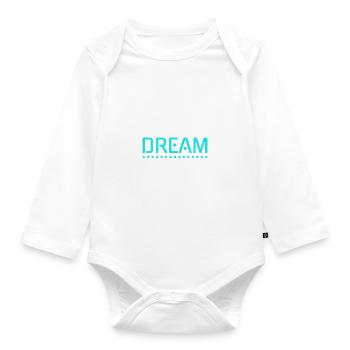 Greifen Sie nach Ihren Träumen - Baby Bio-Langarm-Body - Weiß - Vorne
