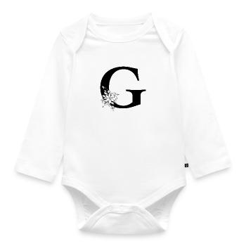 Point G - Organic Longsleeve Baby Bodysuit - white - Front