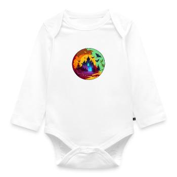 Geh da nicht rein - Baby Bio-Langarm-Body - Weiß - Vorne