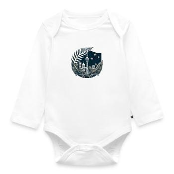Nouvelle-Zélande Aotearoa Kiwi 13 - Body Bébé bio manches longues - blanc - Devant