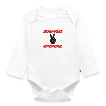 COOL Stepfather - Organic Longsleeve Baby Bodysuit - white - Front
