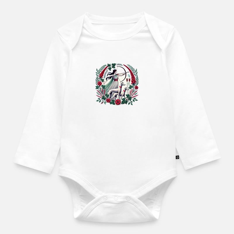 Artemis - Organic Longsleeve Baby Bodysuit - white