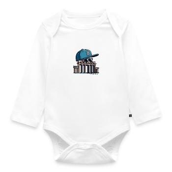 Berlin - Brandenburg Gate Baseball Cap and Sunglasses - Organic Longsleeve Baby Bodysuit - white - Front