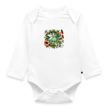 Trompetenfee - Baby Bio-Langarm-Body - Weiß - Vorne
