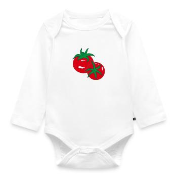 Rote frische Tomaten - Baby Bio-Langarm-Body - Weiß - Vorne